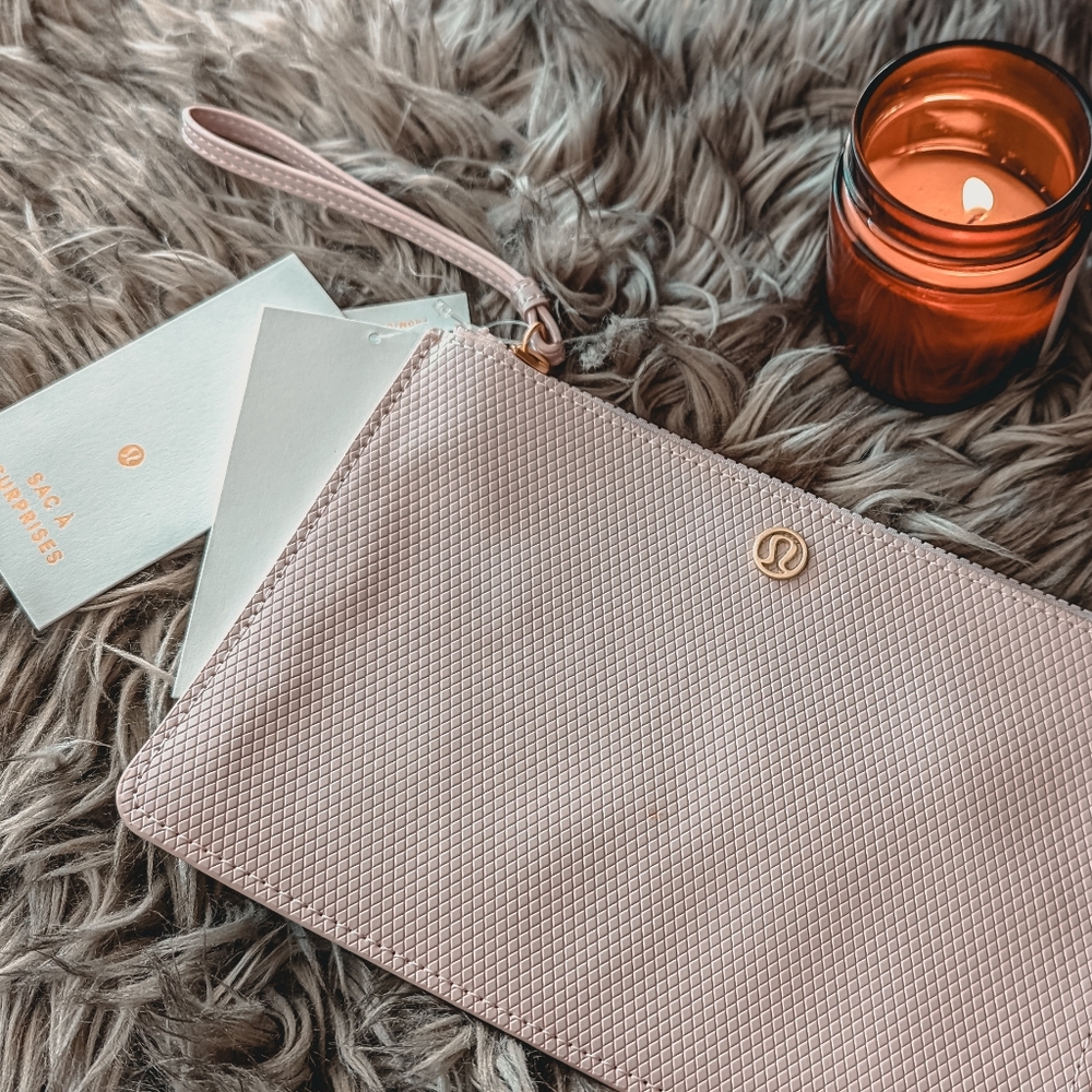 Lululemon Athletica Pink Clutch Wristlet